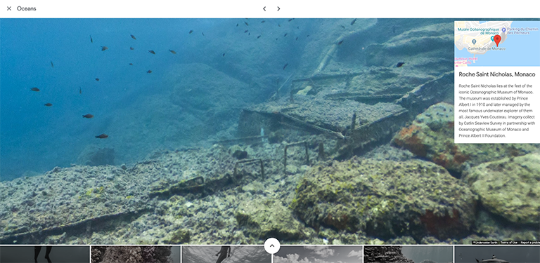 Google Street View underwater