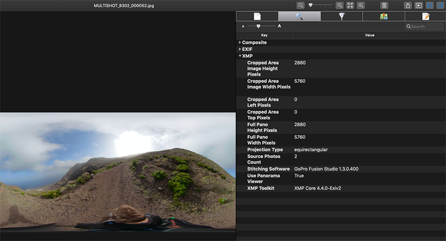 A deeper look into a 360 photo and the metadata it holds