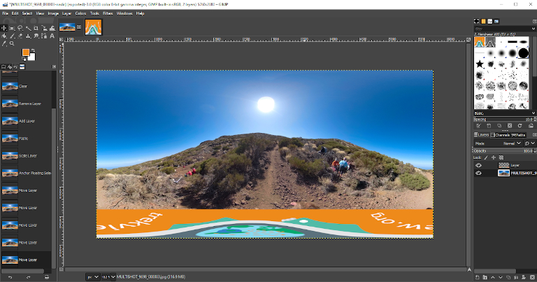 How to Add a Custom Nadir to a 360 Photo using GIMP