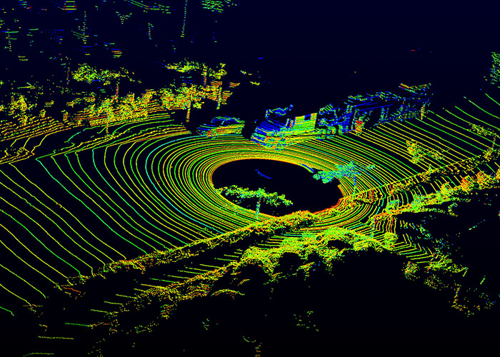 Google Street View LIDAR render