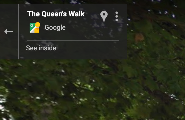 Google Street View Place name