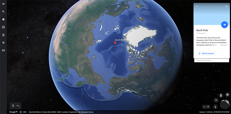 Google Earth North Pole