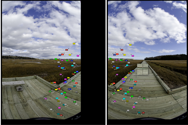 360 camera control points