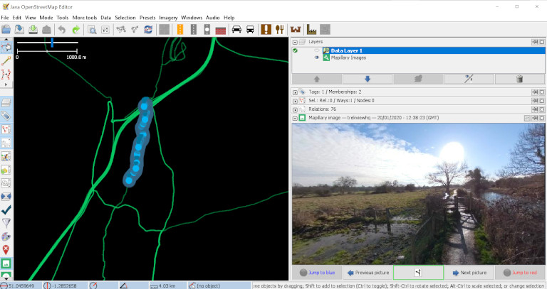 JOSM editor street level images