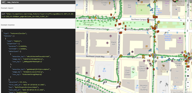 Playing with the Mapillary API