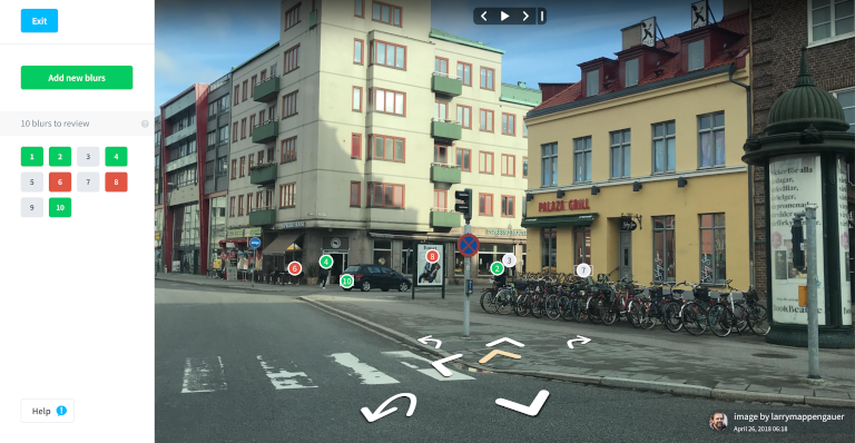 Mapillary blur editor