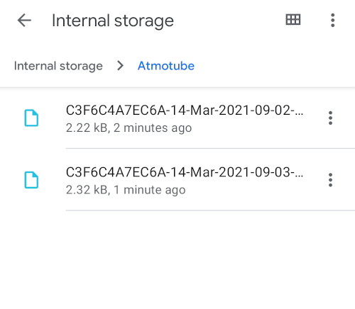 AtmoTube App Data Export Android