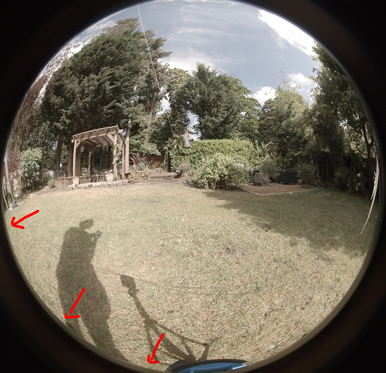 Fisheye frame edges