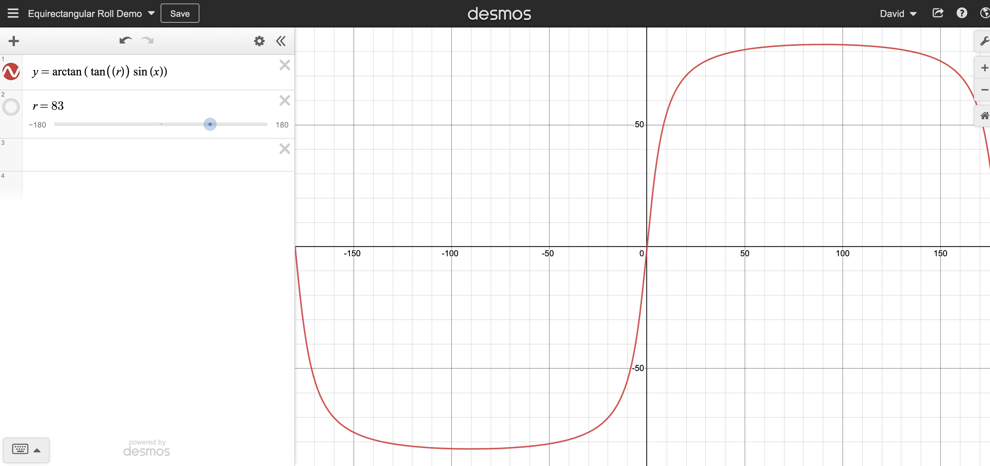 Equirectangular Desmos demo